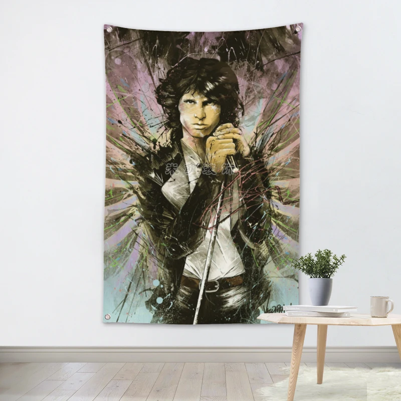 

Pop Band Poster Cloth Flags Wall Stickers Hanging paintings Billiards Hall Studio Theme Home Decoration