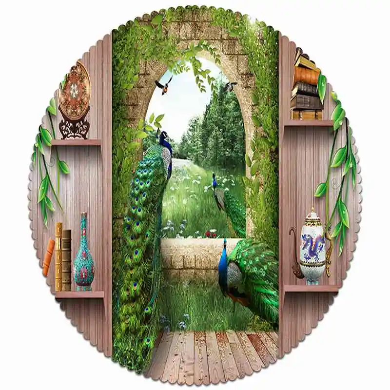 Вечерние скатерти для дома, кухни, птицы, бабочки, мультяшная картина, 3D принт, плотная прямоугольная круглая скатерть