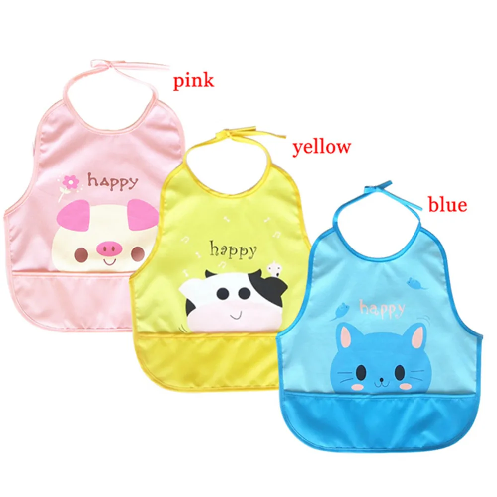 Cartoon Waterproof Aprons Baby Bibs For Newborn Boy&ampGirl Burp Cloths New Design Feeding Saliva Towel for baby care | Детская одежда