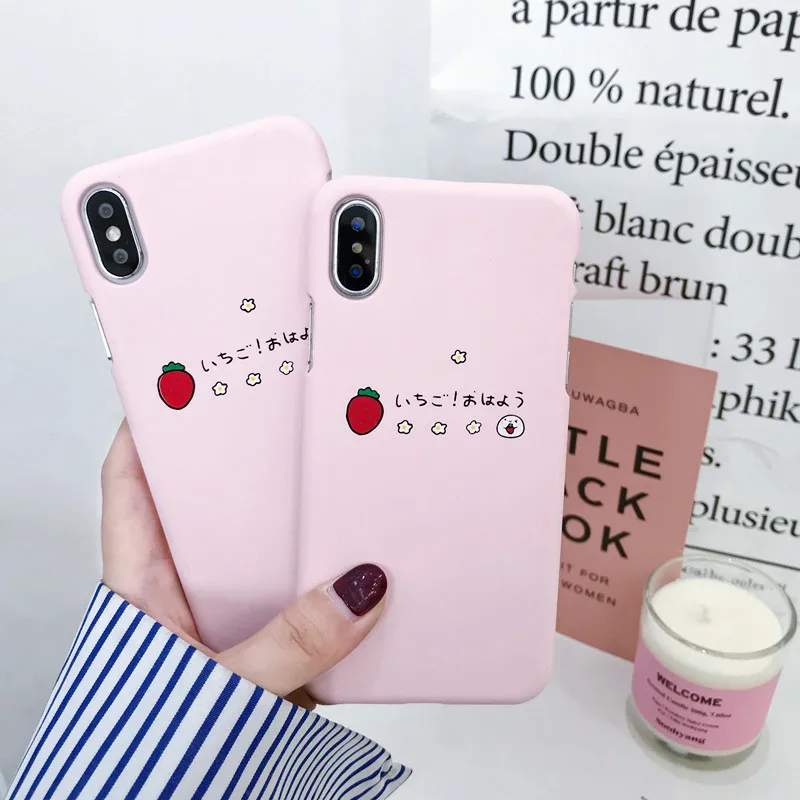 Чехол для телефона 8 Plus в Корейском стиле на чехол iPhone с рисунком клубники тонкий X