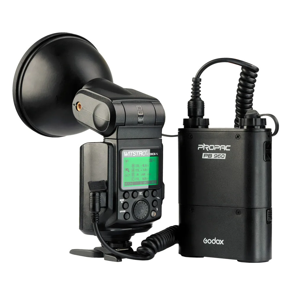 Godox Witstro AD-360/AD360 II AD360II-N ttl 2,4 г Беспроводной Открытый Вспышка Speedlite+ PB960 Батарея Pack для цифровых зеркальных камер Nikon