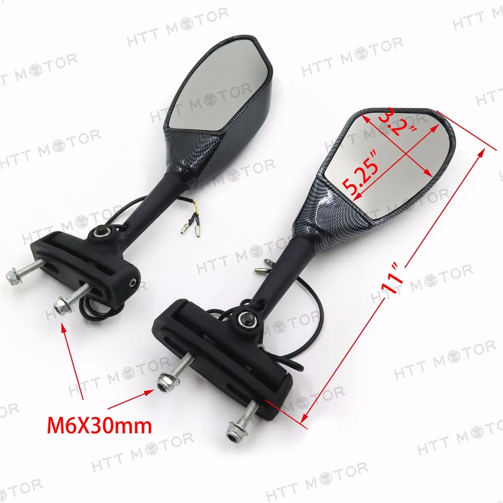 Aftermarket Бесплатная доставка Мотоцикл частей желтый светодиодный свет зеркало для