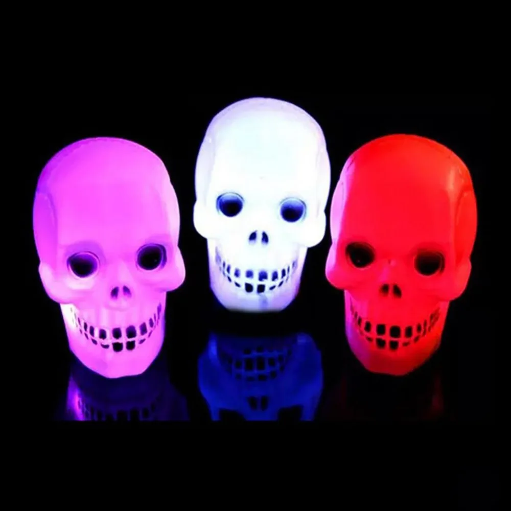 Забавный праздничный вечерний светодиодный фонарь с черепом гримасом ночник