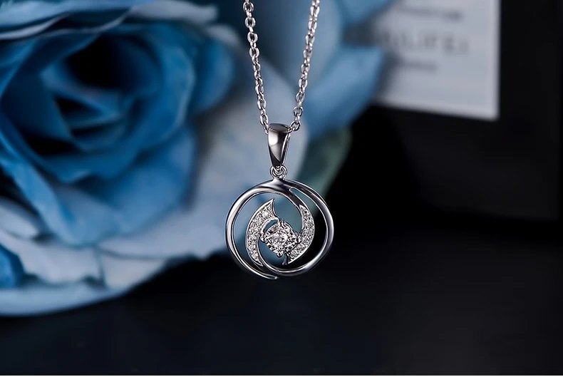 Ювелирные изделия, 0.3CT, подвеска с бриллиантом, 18 К, белое золото, для женщин, ожерелье, блестящий светильник, роскошный подарок для девочки, сертифицированные Уникальные Подвески