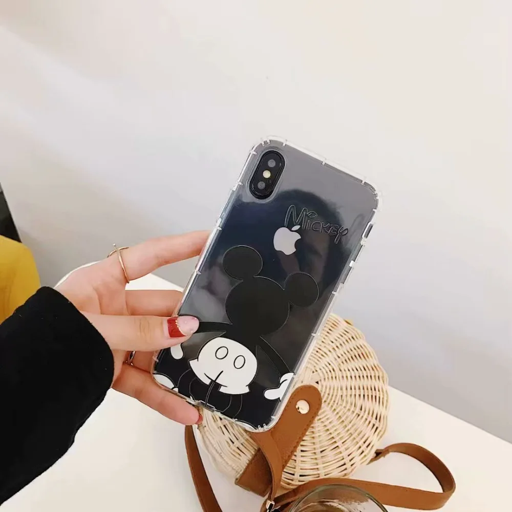 Чехол Hazy beauty для iPhone X XS XR Max прозрачный силиконовый чехол из ТПУ с рисунком Микки