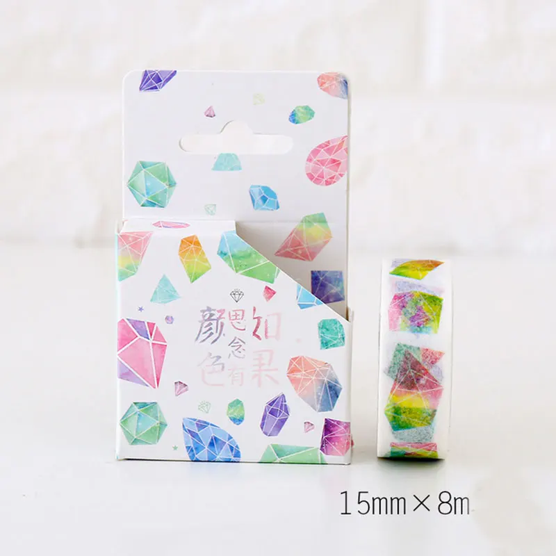 1 x цветная серия 1,5 см X 8 м Kawaii васи лента дети DIY Украшение дневника маскирующая лента для скрапбукинга инструменты - Цвет: JD159