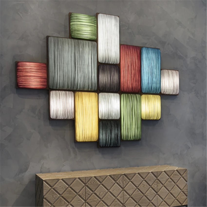 

Nordic Modern Simple European Wall Lamps Pure Handmade Ocean Fabric Wall Lights Bedroom Living Room Study Set Decor Fixtures