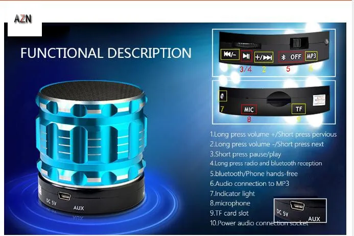 Манатов S28 Портативный Bluetooth Динамик Беспроводной стерео мини бас с микрофоном
