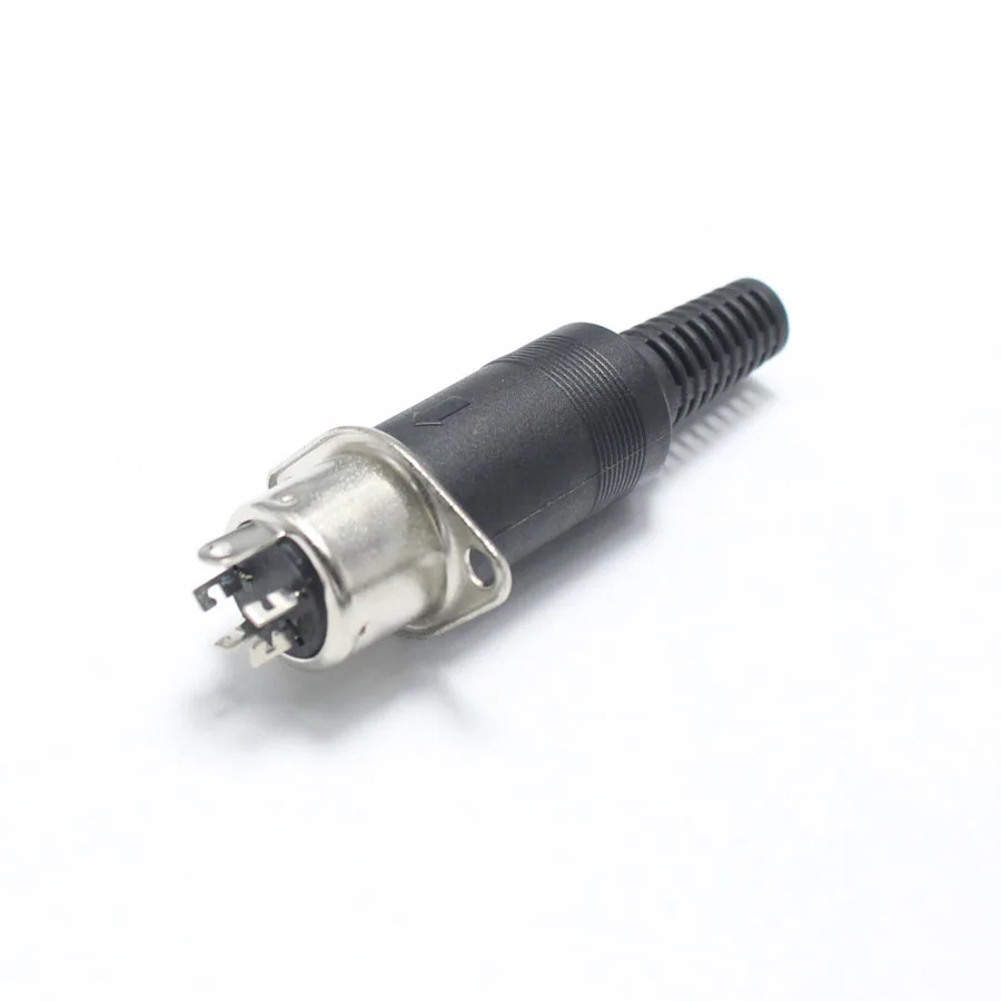 Коннектор DIN с пластиковой ручкой 4 Pin 1 комплект P разъем на гнездо 2 отверстия