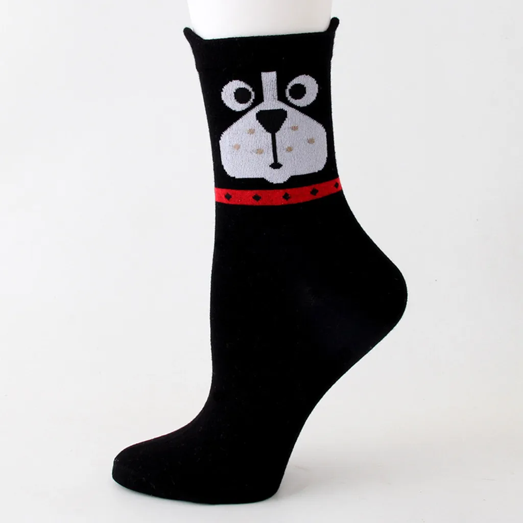 F MAXIORILL Мультяшные счастливые носки женские носки короткие женские носки calcetines mujer divertido напечатанные kawaii милые носки средней длины набор#4 - Цвет: F