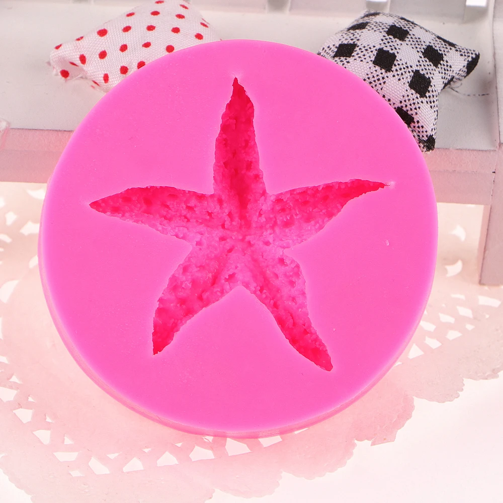 3D Морская звезда Искусственная елка выпечка помадка фотоформа мыло ручной