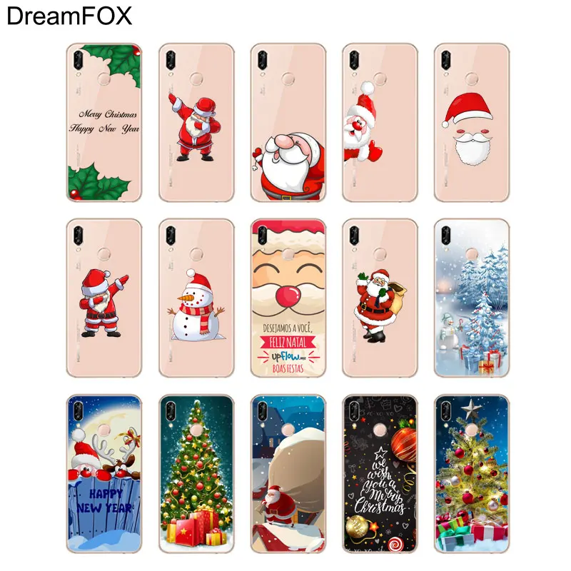 DREAMFOX L509 Мягкий ТПУ силиконовый чехол с рождественской елкой для huawei Honor 6A 6C 7X9 10 P20