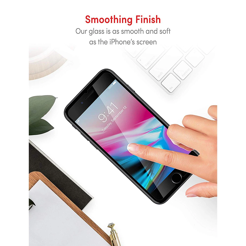 Ascromy 3 шт Защитная пленка для экрана Iphone 8 Plus Закаленное стекло 7 6 6s XS MAX XR|Защитные