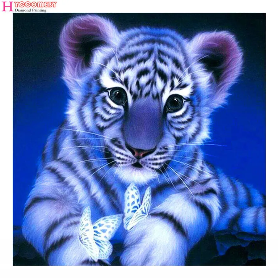 Full Diamond Painting Cartoon Animals Tiger Dog Wolf Owl Swan 5D DIY Embroidery Kit Rhinestone mosaic Cross Stitch Gifts | Дом и сад