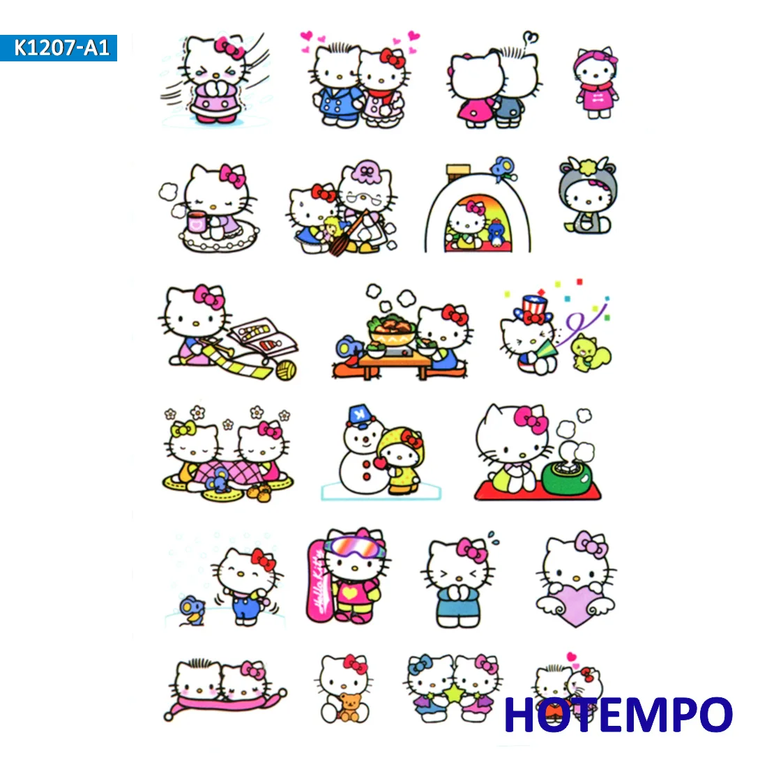 Sanrio Kitty Cat наклейки с милыми рисунками для девочек детский подарок DIY письмо дневник в стиле Скрапбукинг Канцелярские наклейки Pegatinas