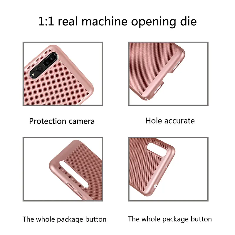Ascromy For Huawei P20 Pro Case Breathable Heat Dissipating Mesh Cover P10 Lite P9 Honor 9 Mate Phone Accessories |