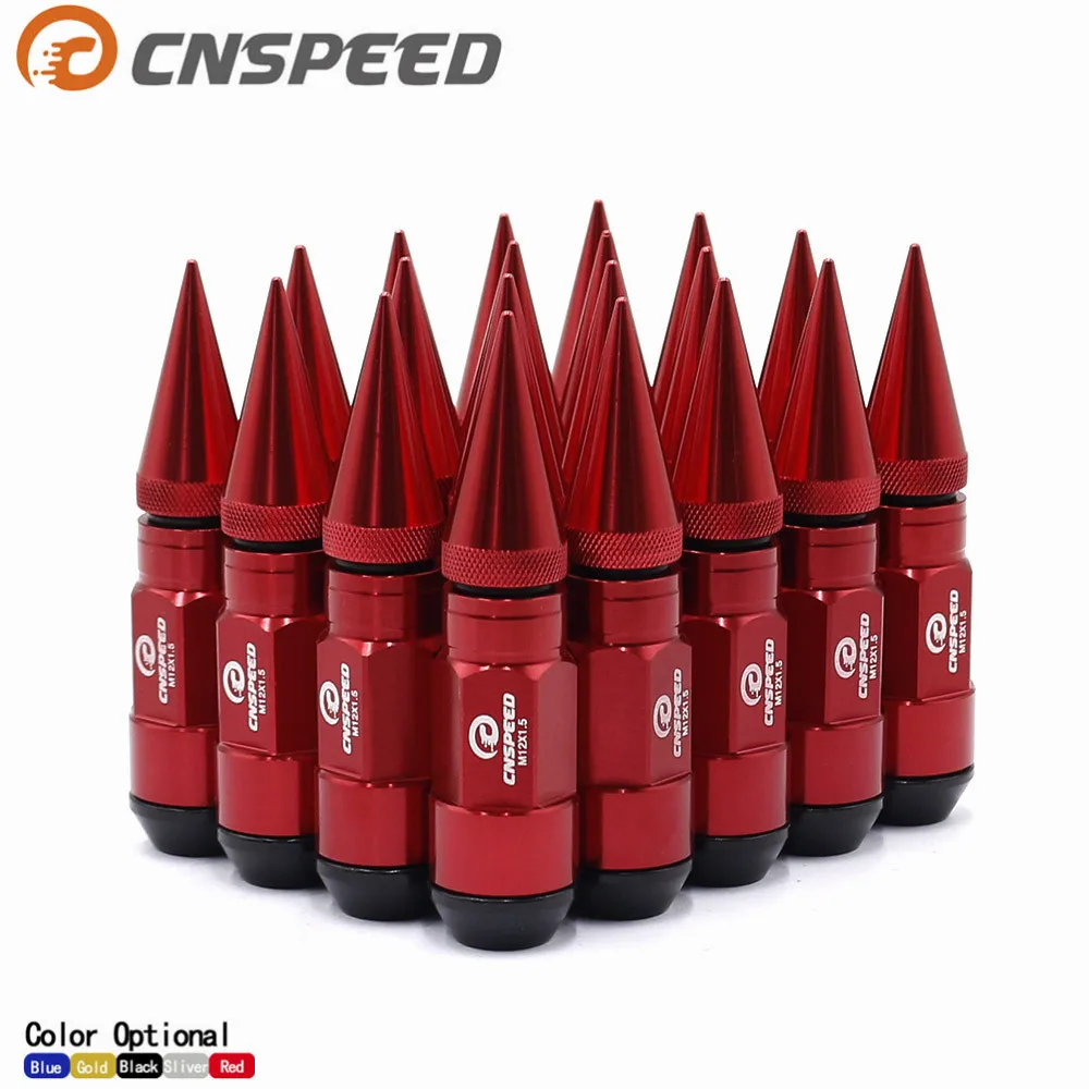 CNSPEED 20 шт. КОЛЕСО гайки Алюминий и железа Расширенный тюнер M12x1.5 93 мм Колесные со