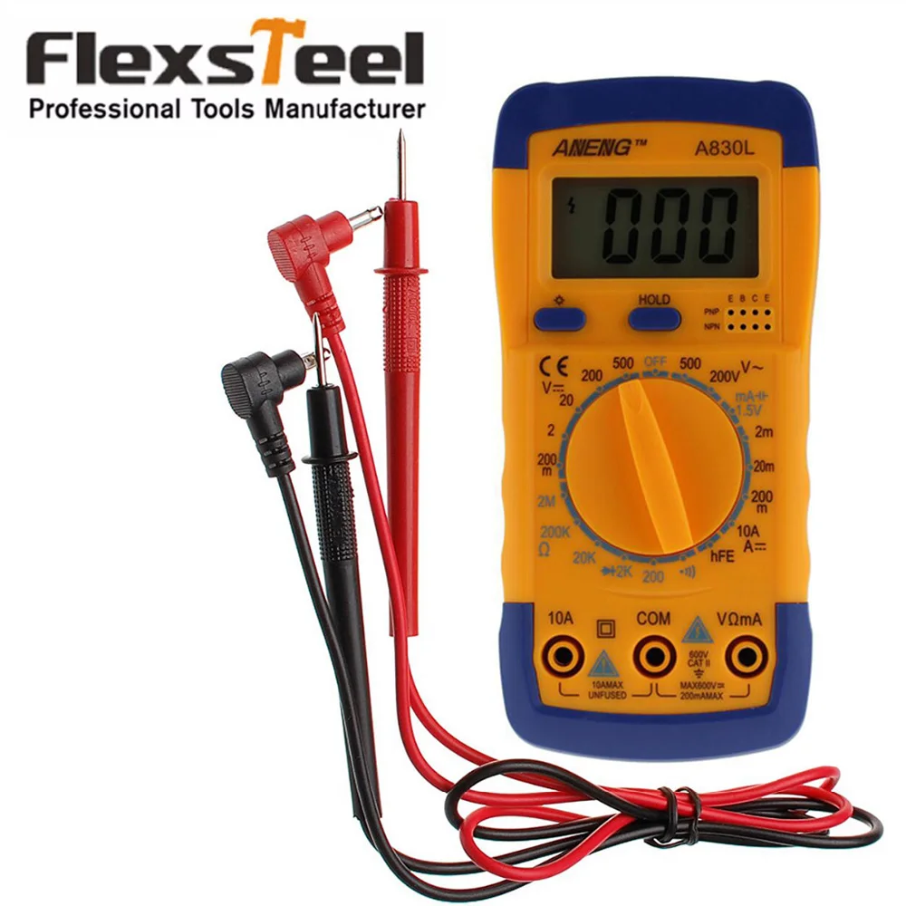 Цифровой мультиметр Flexsteel A830L амперметр вольтметр мегомметр Омметр тестер тока hFE