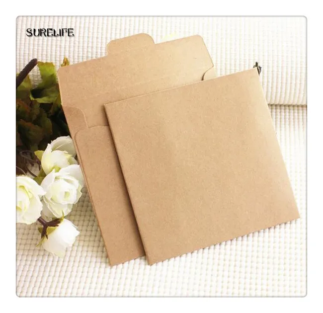 100 шт. крафт чехол для CD дисков сумка качественные бумажные сумки dvd обложки