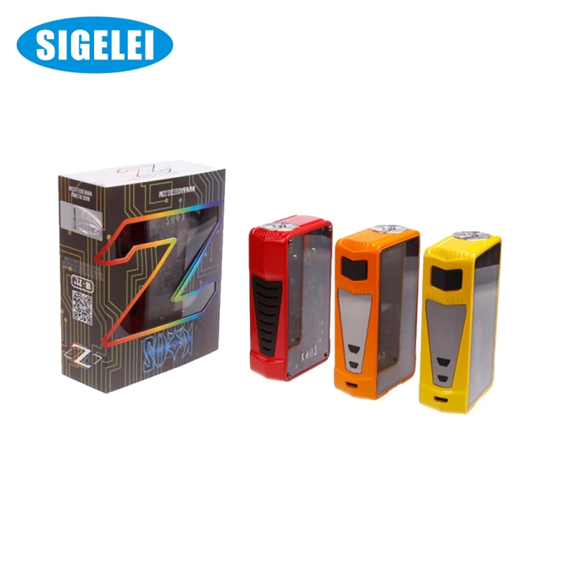 Оригинал Sigelei Kao Z TC Vape Box Mod elektronik sigara 200 Вт 510 нить без аккумулятора 18650 VS Smok Alien