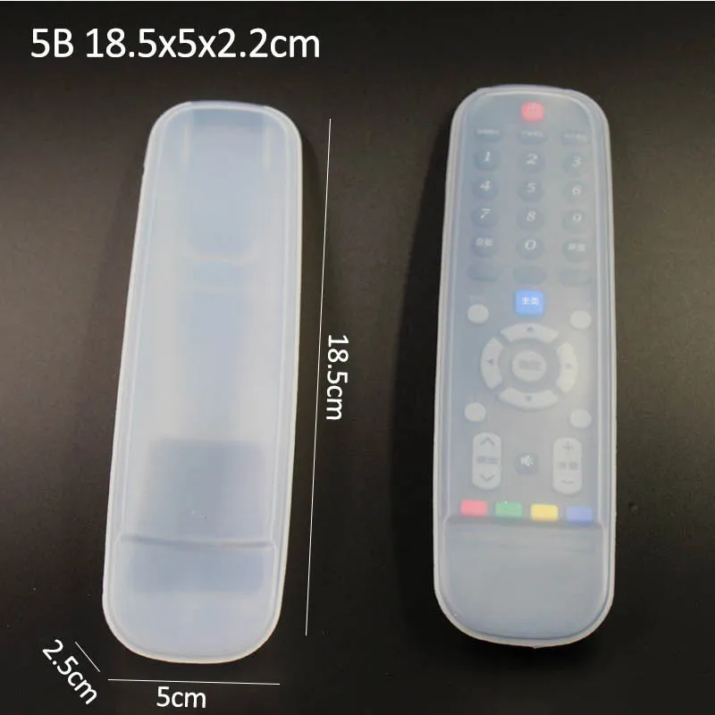 5B 18.5x5x2.2cm 22 размер водонепроницаемый прозрачный пылезащитный силиконовый чехол для контроля состояния воздуха чехол для пульта дистанционного управления ТВ Портативный - Цвет: 5B 18.5x5x2.2cm