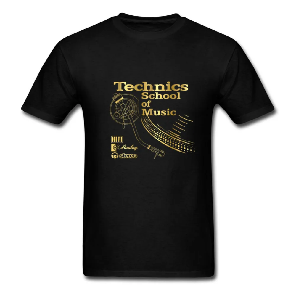 Мужская хлопковая футболка с коротким рукавом и надписью Technics School Of Music|men t shirt|t