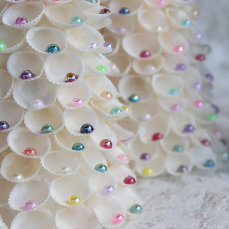 Free Shipping(1set/lot)With Pearl Cockle Christmas Tree Natural Shell Conch Beach Wedding Decor Handmade Coastal Home Decoration | Дом и сад