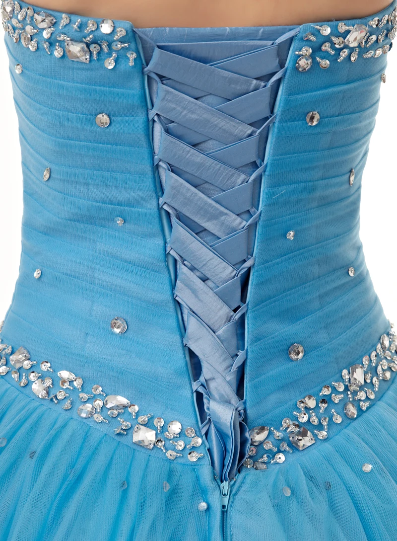 

Puffy Quinceanera Dresses 2018 Ball Gown Sweetheart Beading Sweet 16 Blue Quinceanera Dress 15 Years Birthday Party For Girl