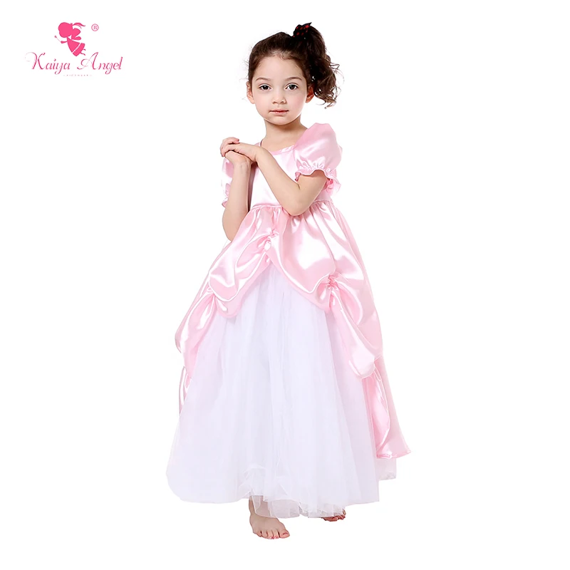 Детская одежда принцессы комплект с розовым сатиновым фатиновым платьем сезон