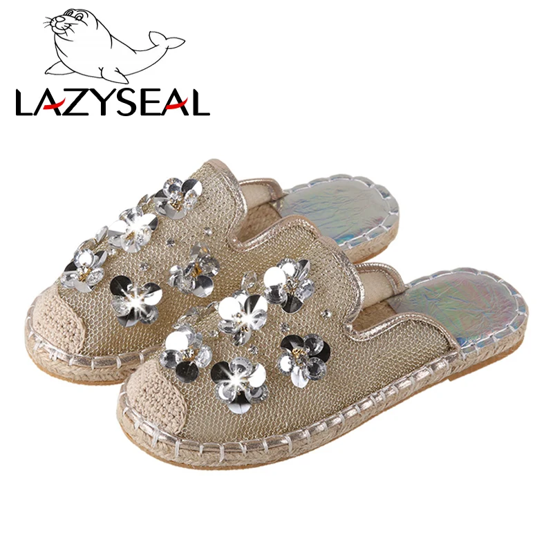 Эспадрильи LazySeal женские с круглым носком сетчатые дышащие цветочные летняя