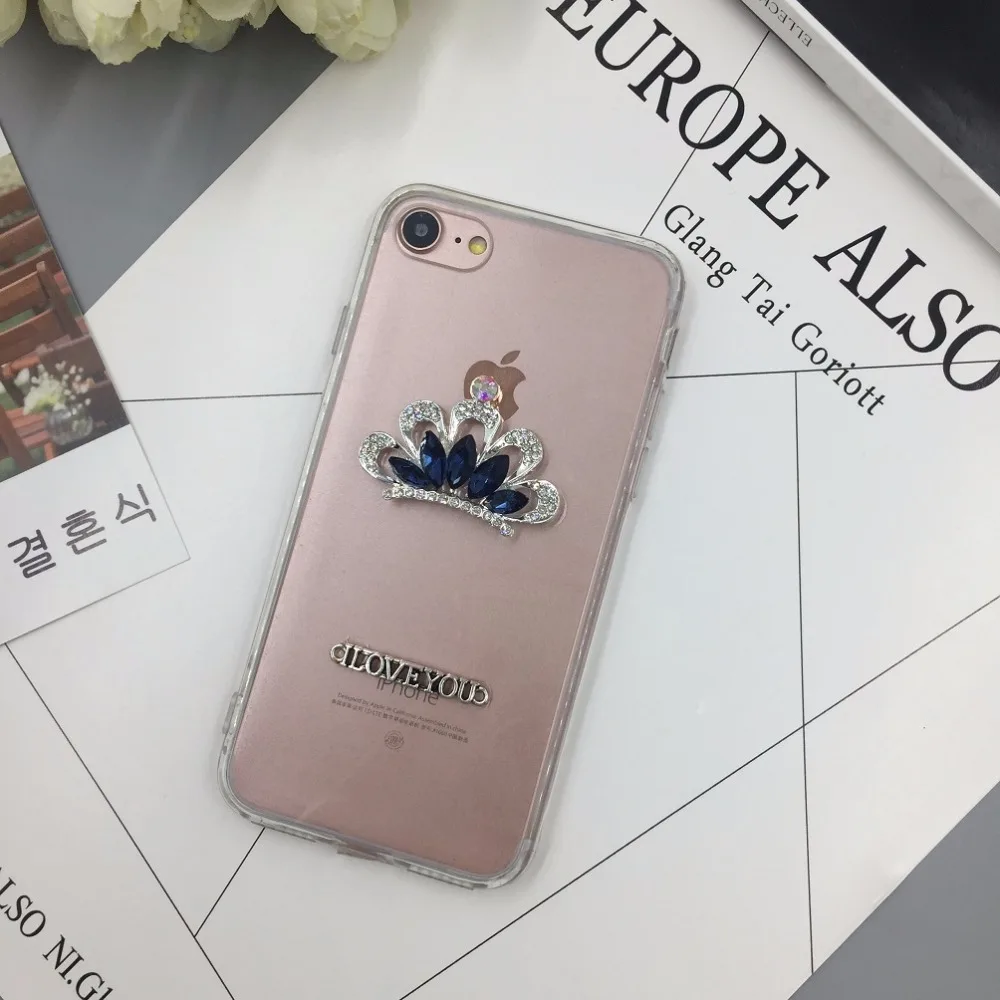 Imcoming горный хрусталь чехол для Huawei Коврики 8 ТПУ Край защитный ручной работы