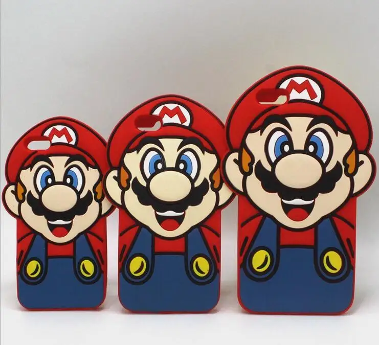 Модный 3D Забавный Милый мультяшный Супер Марио Силиконовый чехол для iphone 6 7 8 Plus X