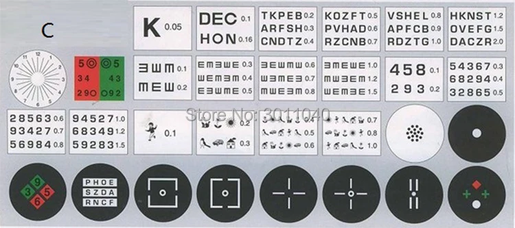 Высококачественный галогенный светильник 3 варианта таблицы для оптического