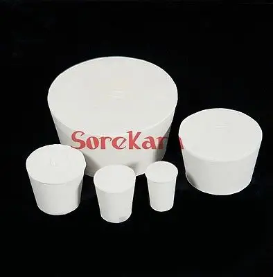 

5pcs 8/12.5mm Rubber Stopper For Laboratory Test Tube Solid Bungs Airlock