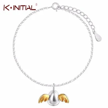 Kinitial, 1 шт., 925 пробы, серебряный, музыкальный символ, браслеты для женщин, CZ кристалл, музыкальная нота, браслет, модное ювелирное изделие, манжета, браслет