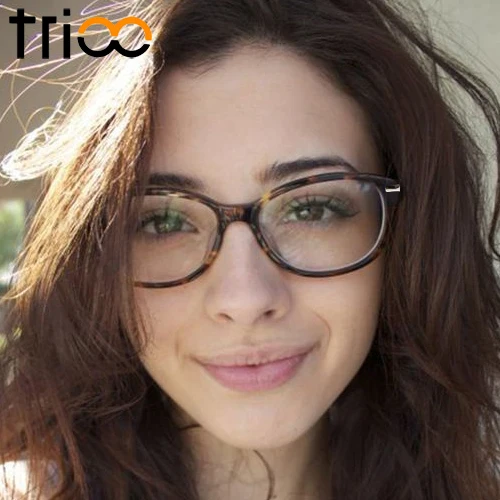 Ультралегкие очки TRIOO Женская оправа оптические оправы для компьютера серые