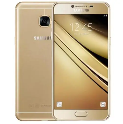 gold Смартфон samsung Galaxy C5 C5000 4G LTE Super AMOLED 5,2 дюймов, Восьмиядерный процессор Snapdragon 617, камера 16 МП, сотовый телефон - Цвет: gold