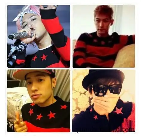 Kpop right Zhi Long GD 2016 новые мужские толстовки с капюшоном Рукавами bigbang полосатые k pop