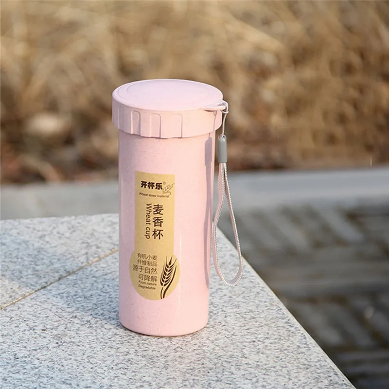 450 мл природная Пшеничная солома портативная бутылка для воды контейнер напитков