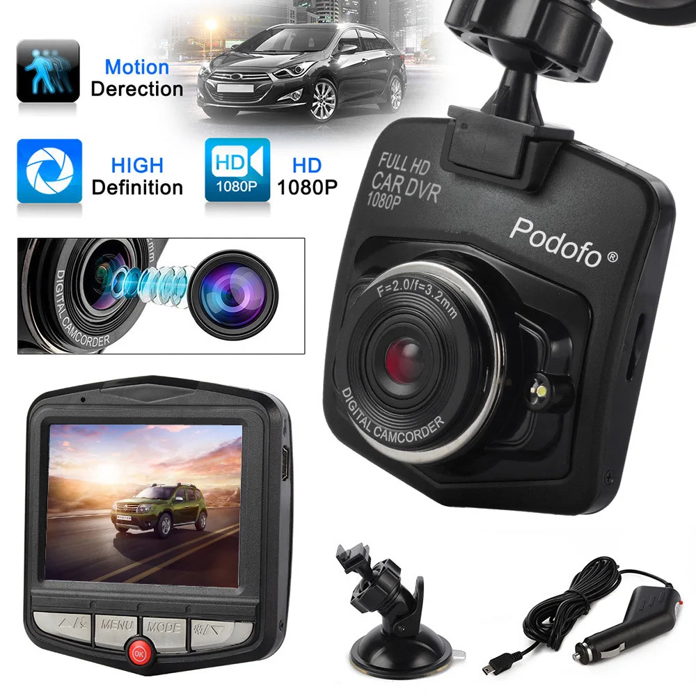 Podofo A1 мини Автомобильная dvr камера Dashcam Full HD 1080P видео рекордер GT300 регистратор g-сенсор ночного видения видеорегистратор