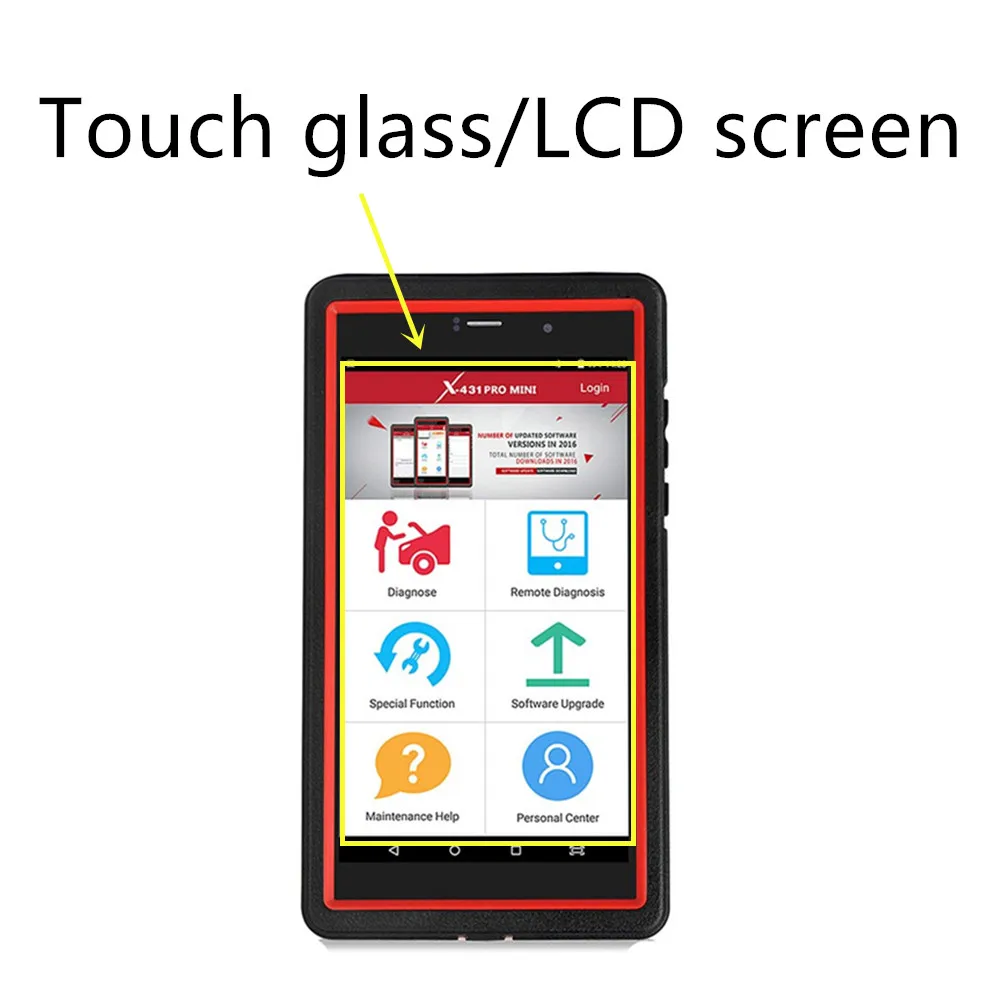 Сенсорная стеклянная панель и ЖК экран для Launch X431 pro mini digitizer glass ProS Mini display| |