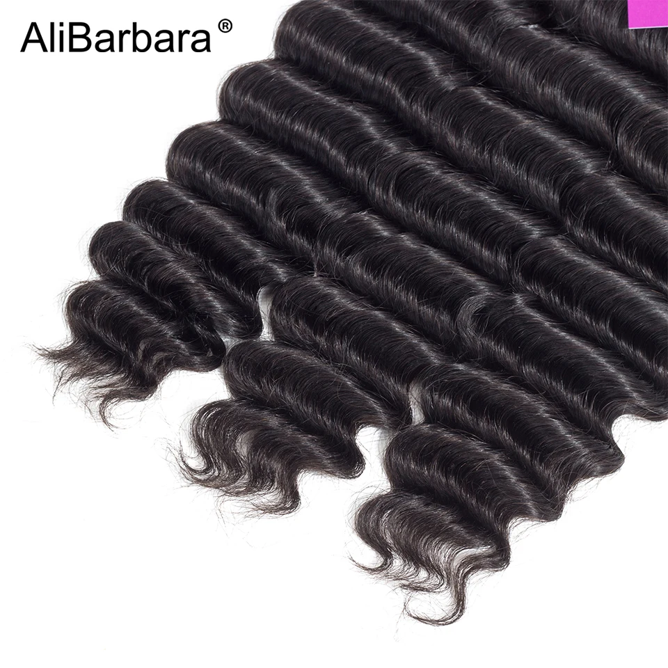 Волосы AliBarbara малазийские свободные глубокие волосы 4 пряди 100% натуральные Remy 8 28