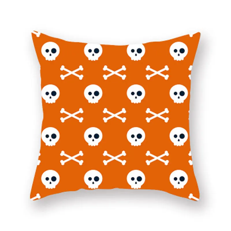 New orange pumpkin geometric Halloween pillowcase digital printing car office sofa home decoration cushion cover pillow45*45cm | Дом и сад