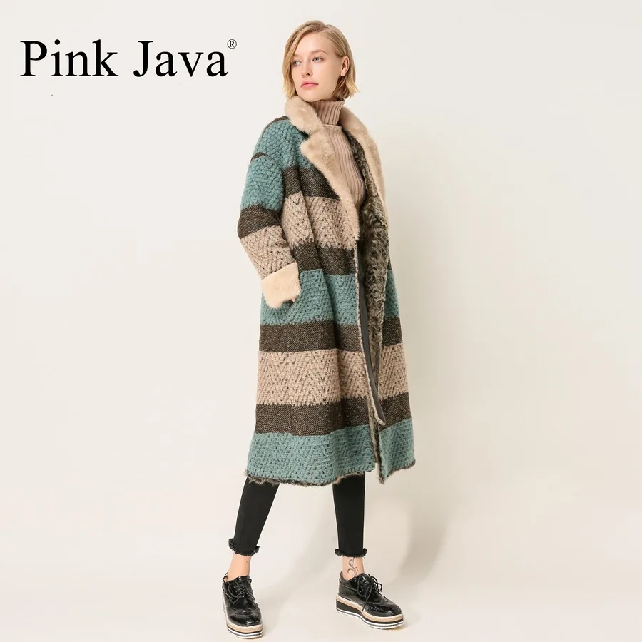 Розовое JAVA QC1850 Новое поступление бесплатная доставка настоящая овечья шерсть