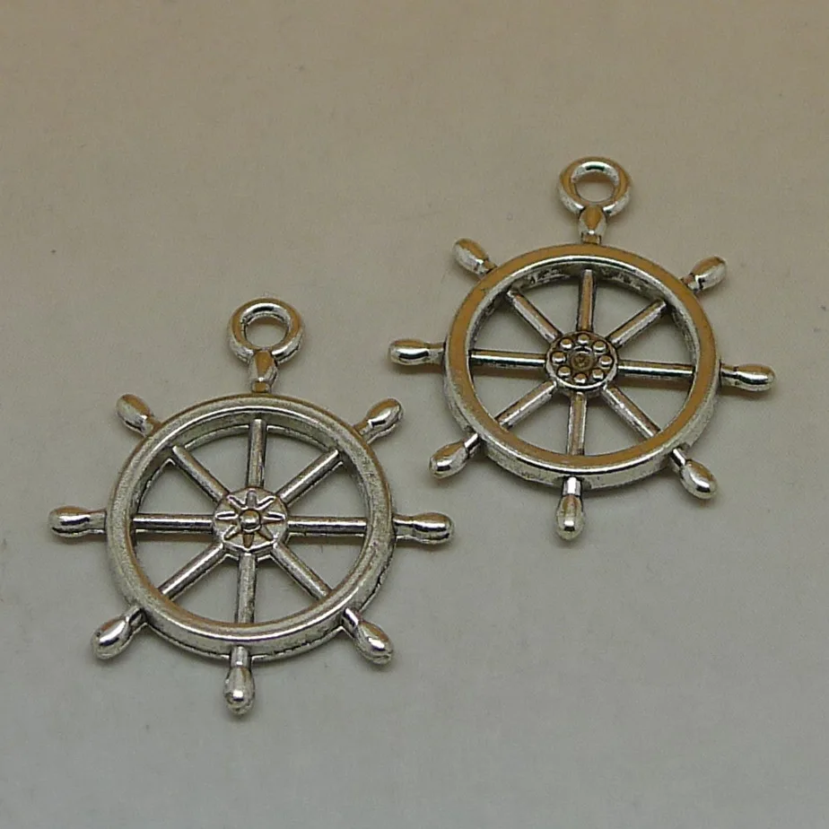 RONGQING 100 шт./лот винтажная бронзовая подвеска для руля якорь амулеты 24x28 мм Шарм