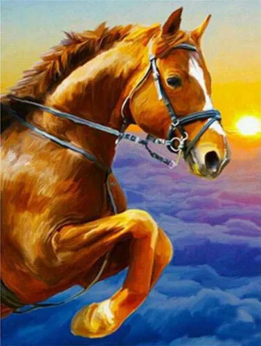 

Квадратная алмазная живопись TOUOILP Paarden 7