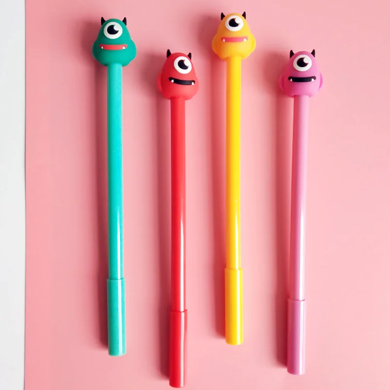 1 шт. кавайная одноглазая гелевая ручка Милая Студенческая канцелярская странная