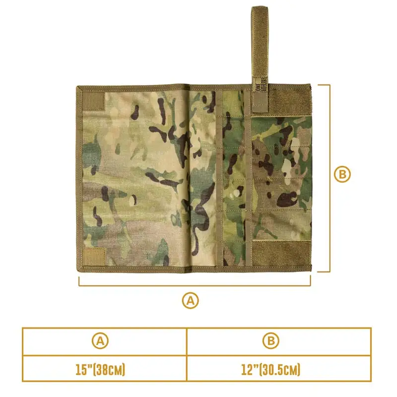 Multicam OneTigris Tactical Roll-up Tool Pouch Organizer Tool Roll Bag Hand Tool and Stationary Holder for Rolling Up Your Tools - Color: Multicam
