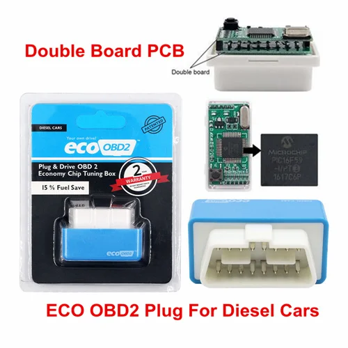 ECO Diesel Double Nitro OBD2 бензиновый чип, тюнинговая коробка Nitroobd2 ECO OBD2, бензиновая заглушка, флэш-накопитель ECU, больше мощности, крутящий момент, экономия топлива - Цвет: ECO Diesel Double