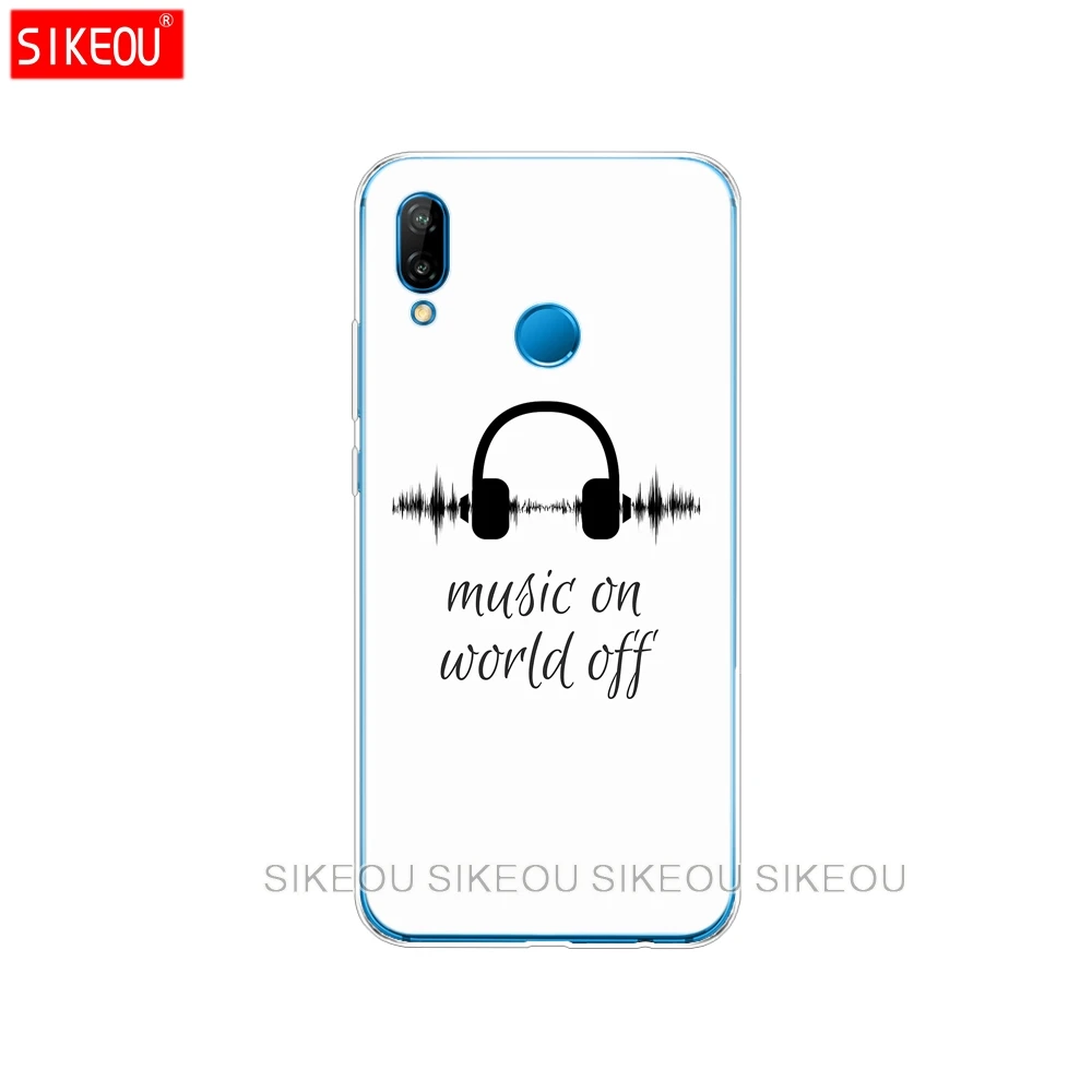 Силиконовый чехол для телефона Huawei P20 P7 P8 P9 P10 Lite Plus Pro 2017 P smart 2018 music on world off Print |